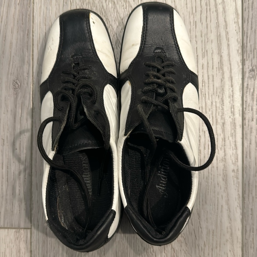 Black and White Leather Audition Shoes